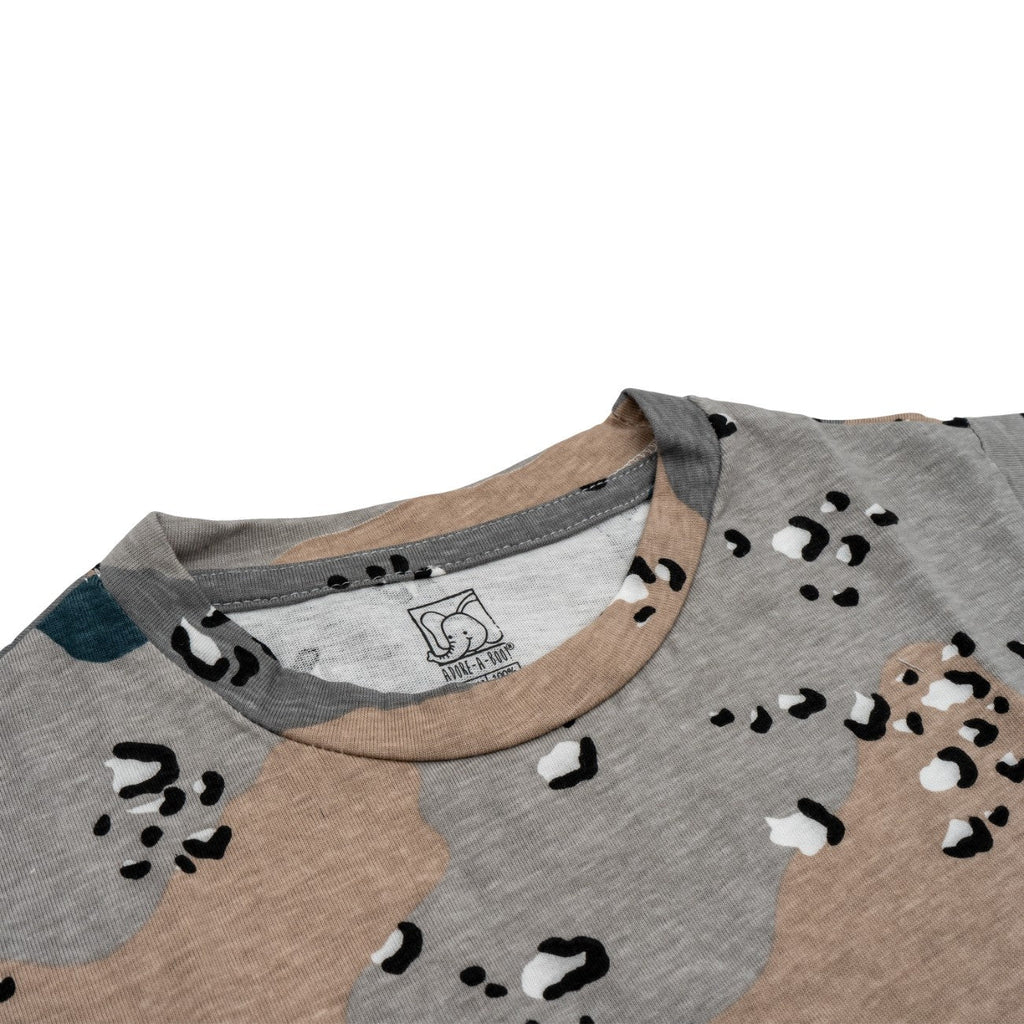 camouflage printed baby tshirt shorts set closeup