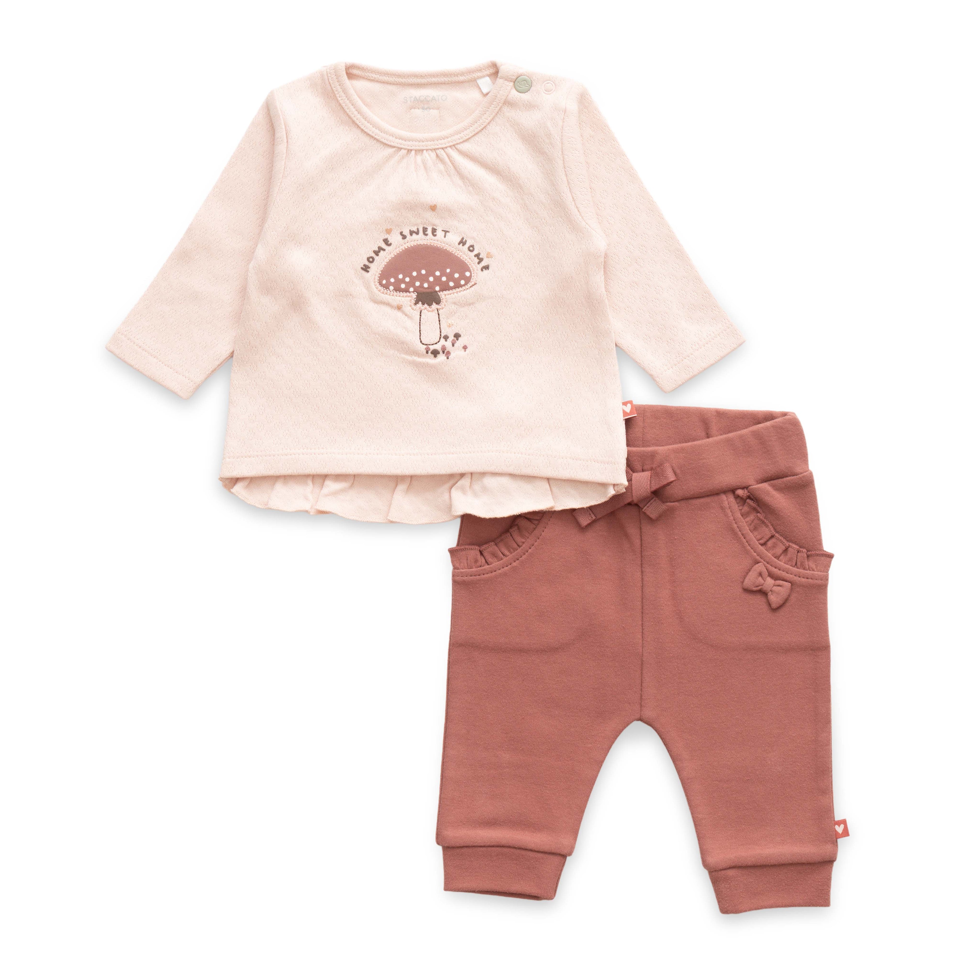 Adorable Green & Pink Pastel Theme Mushroom Designer Baby Layette Pack