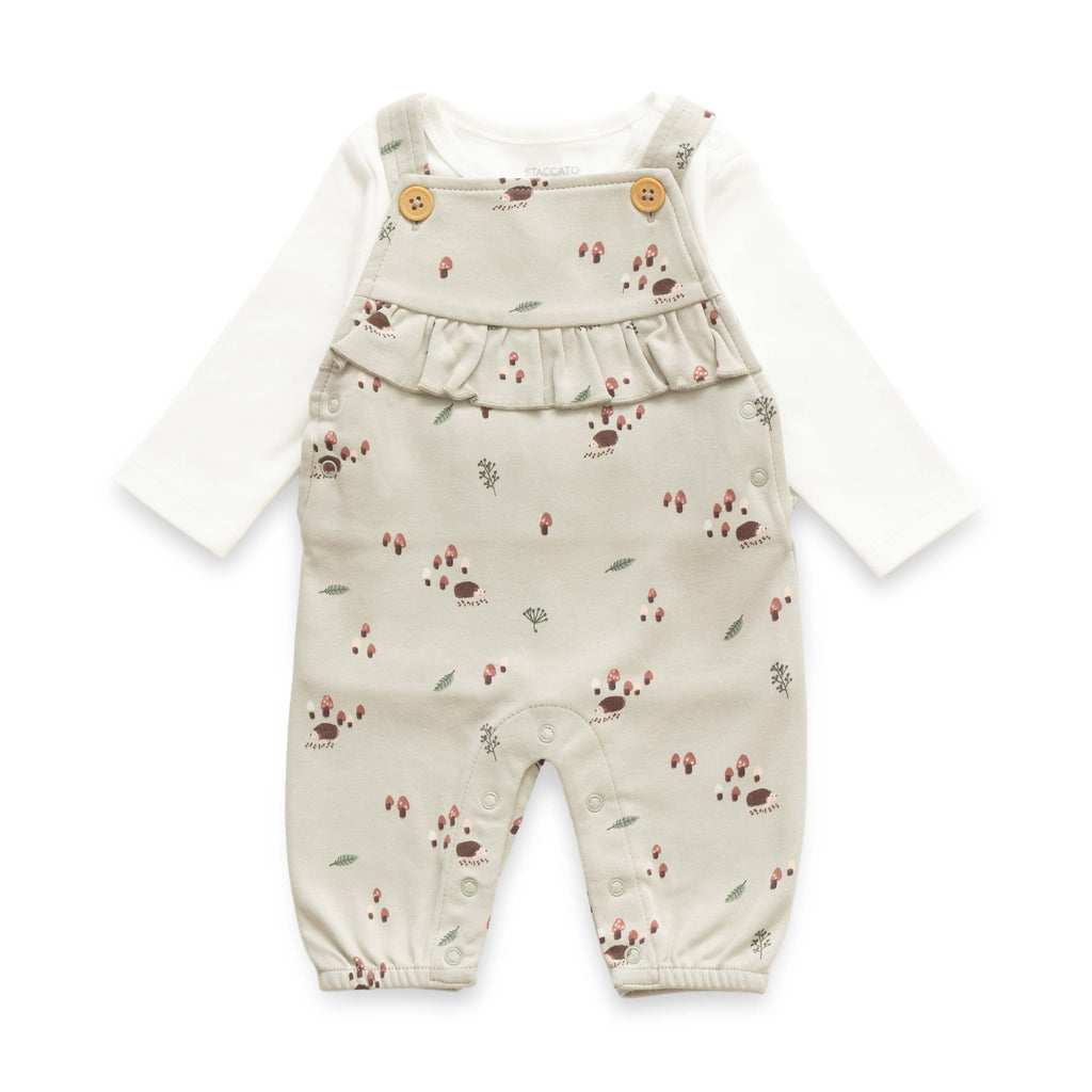 Adorable Green & Pink Pastel Theme Mushroom Designer Baby Layette Pack