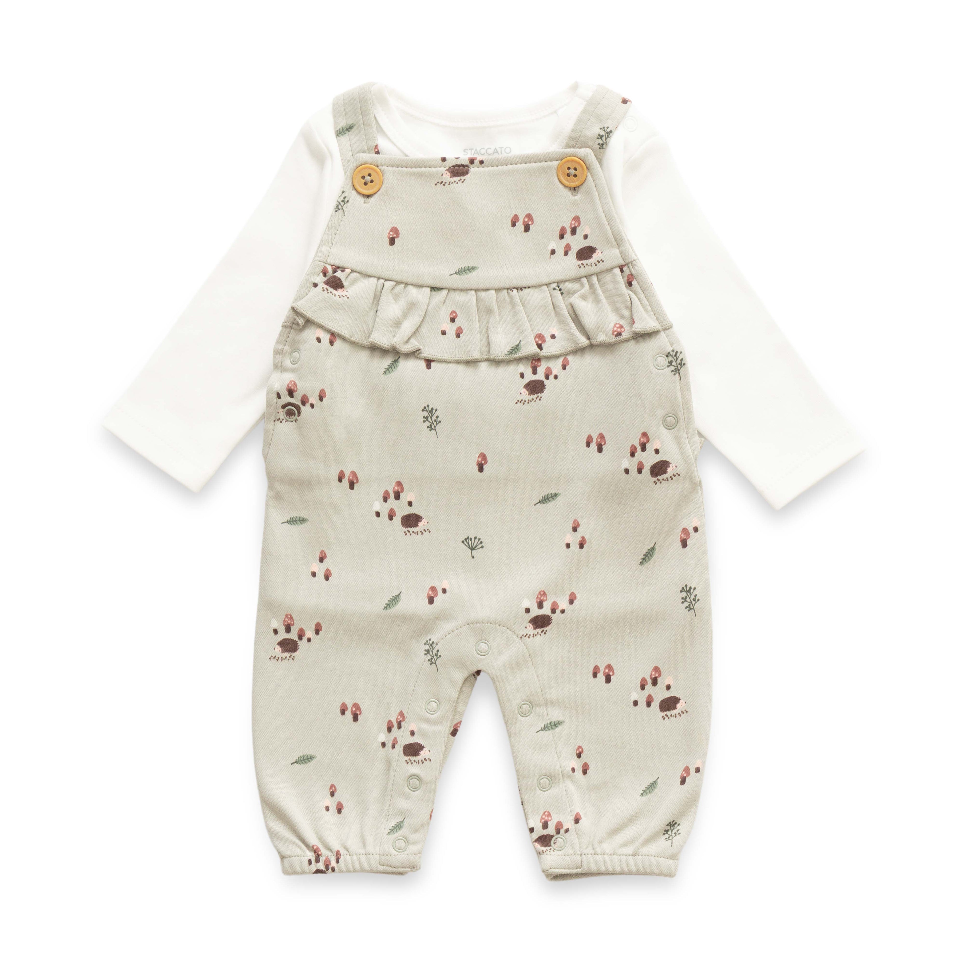 Adorable Green & Pink Pastel Theme Mushroom Designer Baby Layette Pack