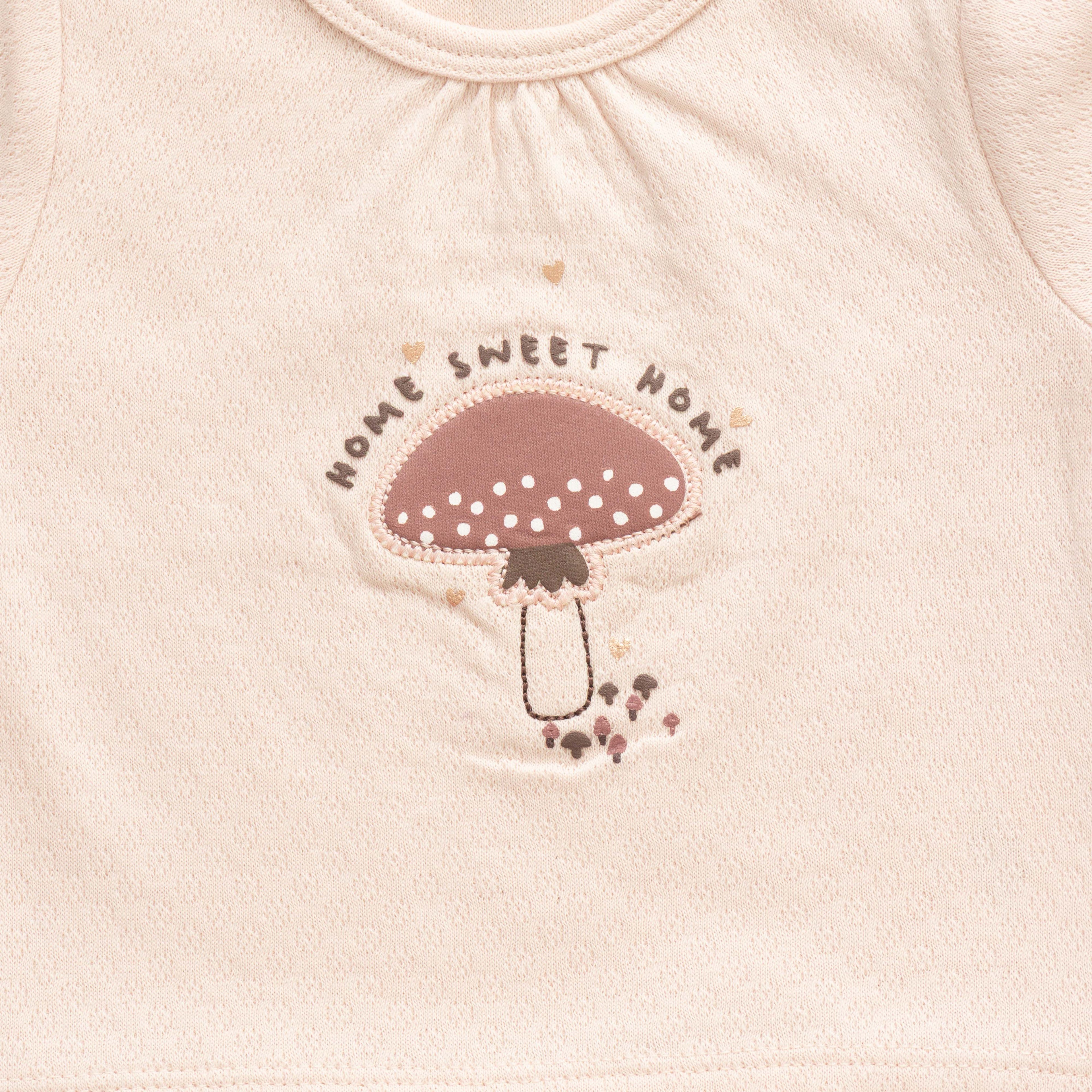 Adorable Green & Pink Pastel Theme Mushroom Designer Baby Layette Pack