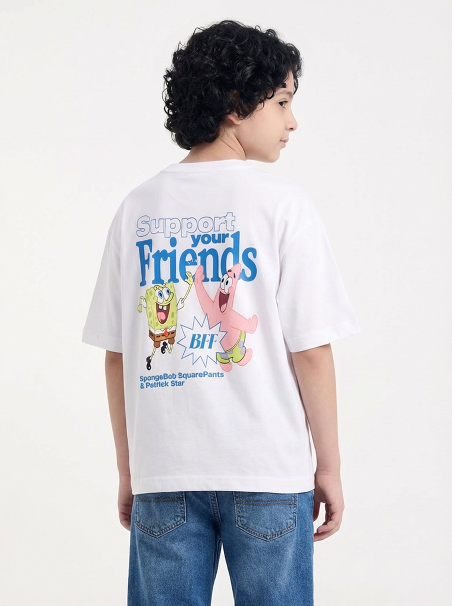 BFF_Fist_Bump_Cartoon_Print_Kids_T-Shirt_Sponge_Bop
