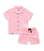 pink boys shirt with shorts