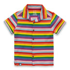 rainbow stripes boys shirt 