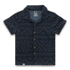 navy geometrical boys shirt 