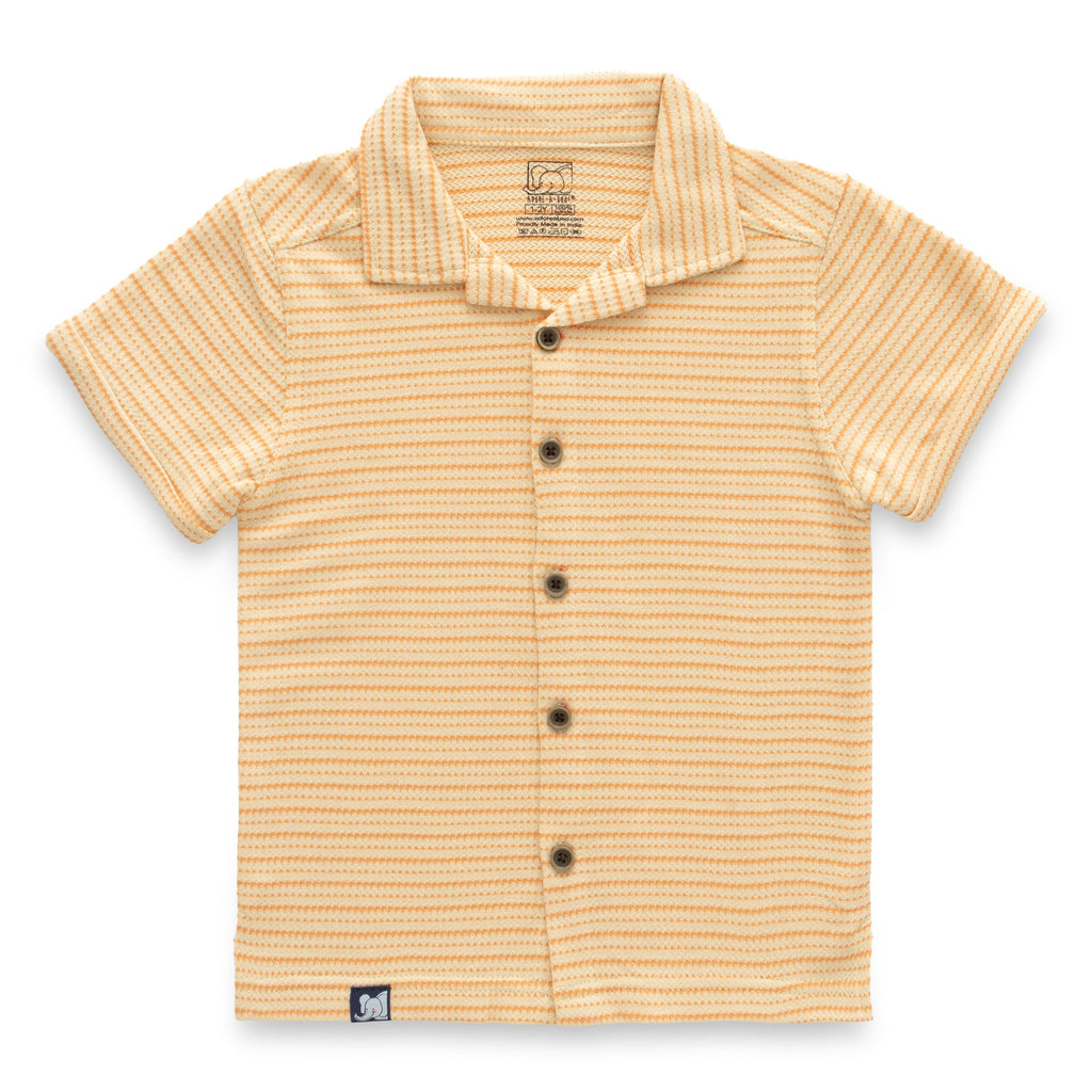 orange stripes boys shirt 