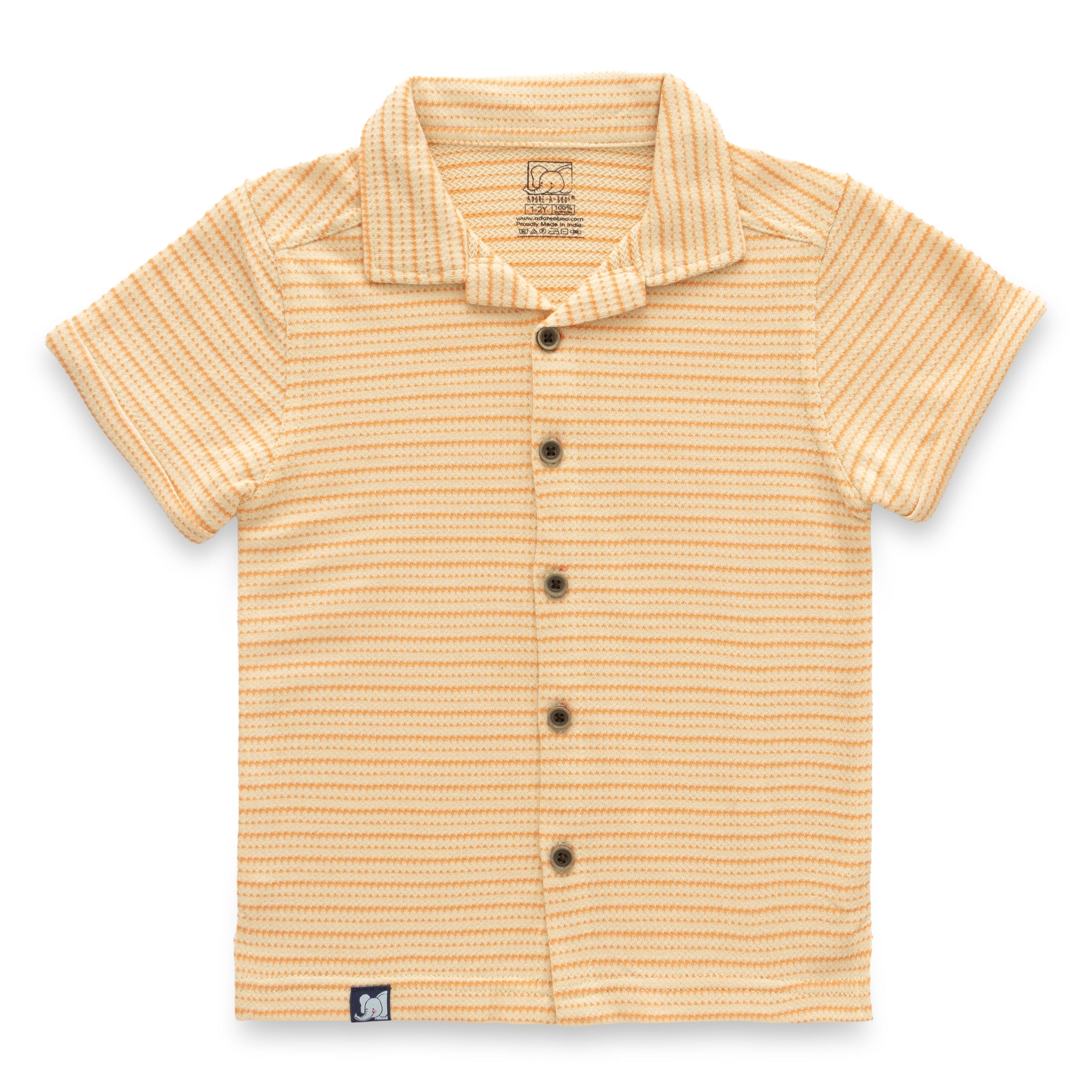 orange stripes boys shirt 