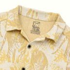 Mustard Jungle Leaf Print Kids Boys Shirt & Shorts Set