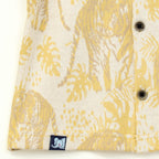 Mustard Jungle Leaf Print Kids Boys Shirt & Shorts Set