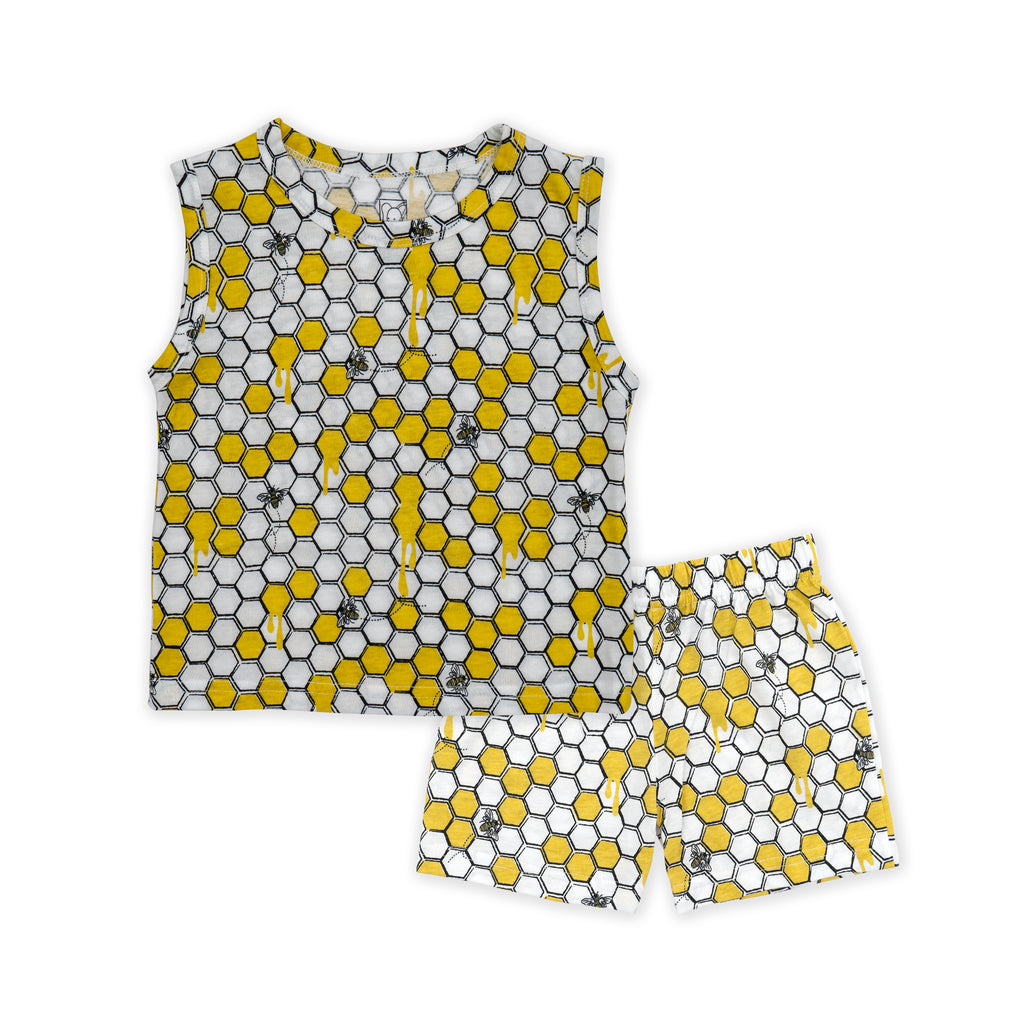 Baby Honeycomb Printed Lounge Wear Set