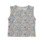 Baby Blue Floral Printed Lounge Wear Set