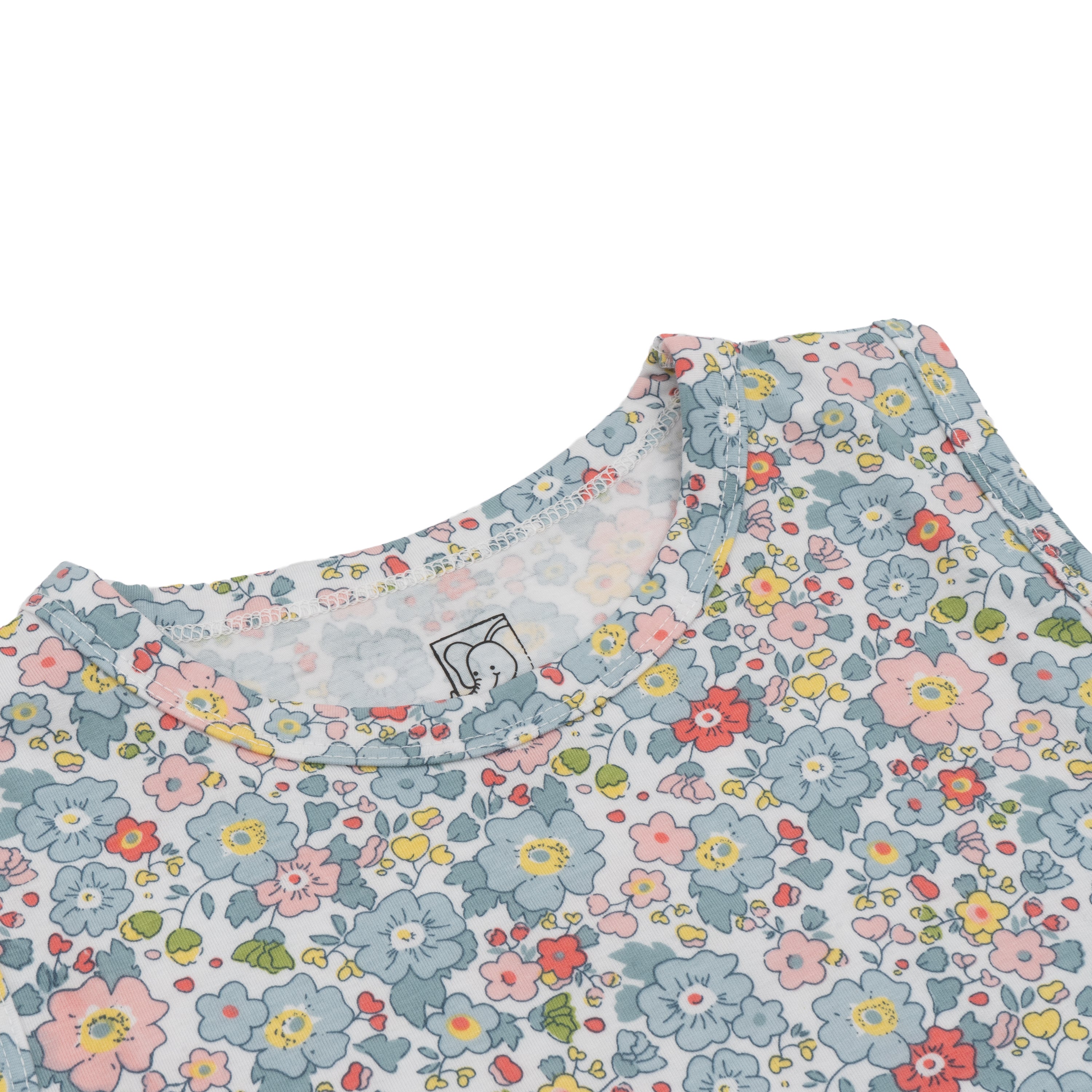 Baby Blue Floral Printed Lounge Wear Set