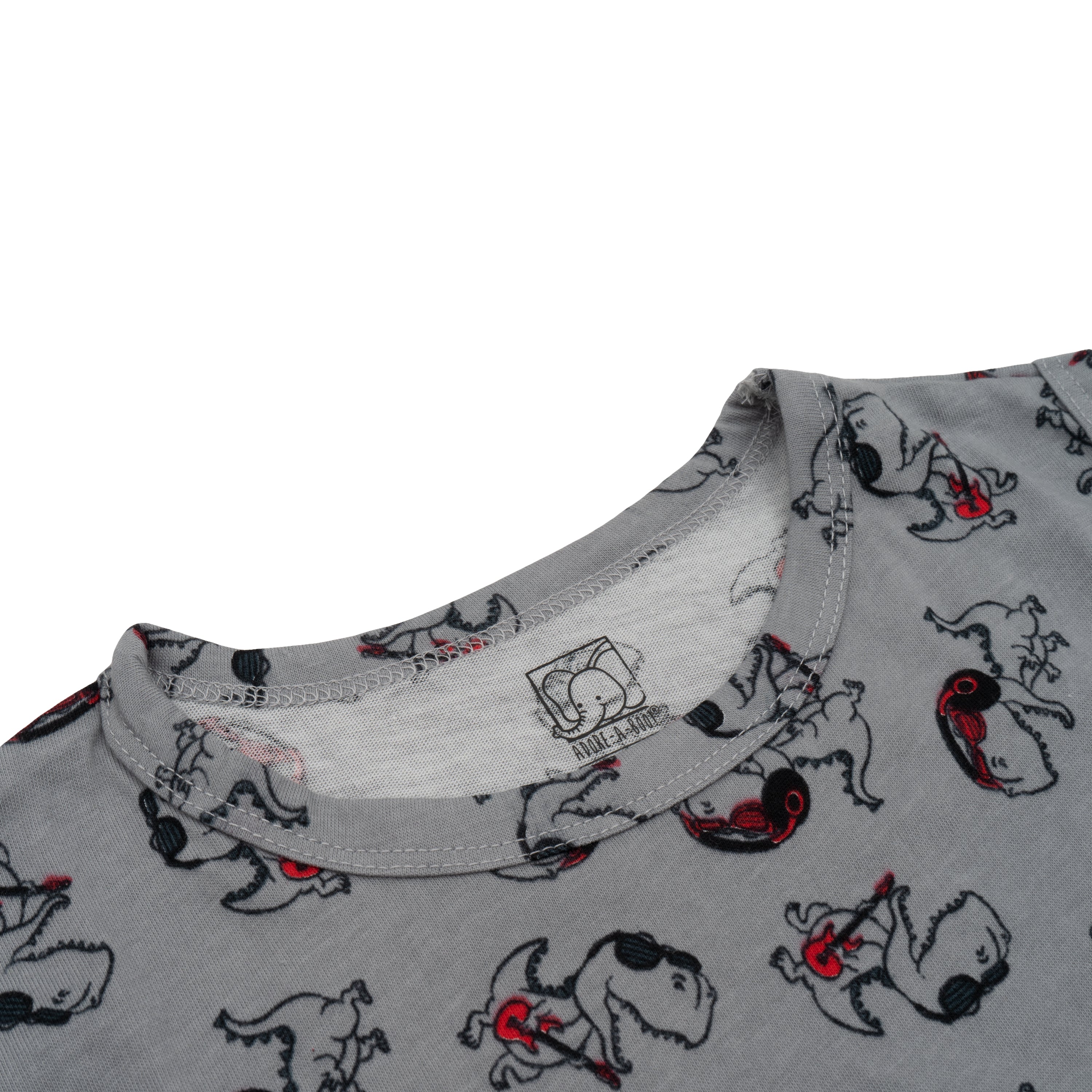 Baby Grey Dino Printed Lounge Wear Set