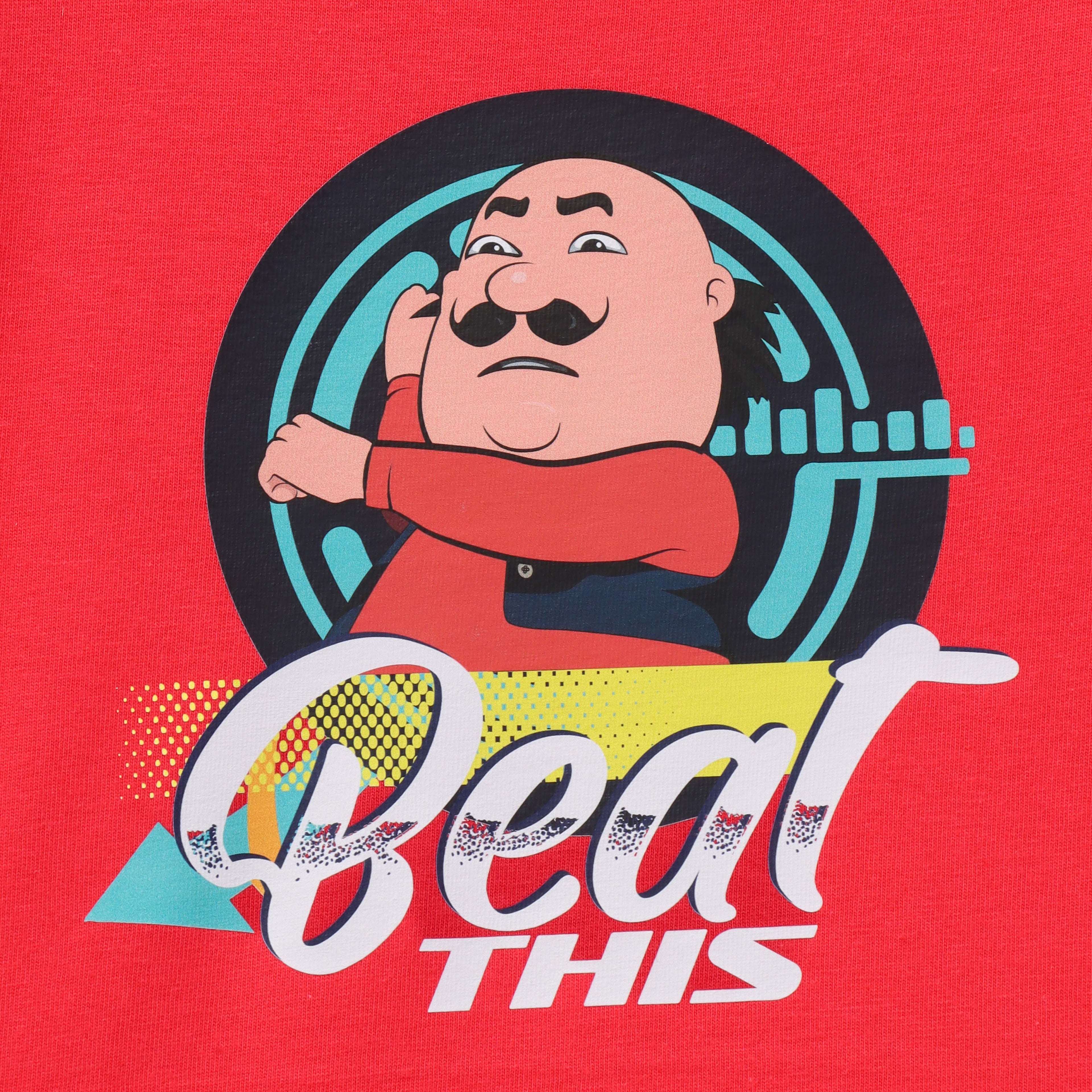 Beat This Swag Graphic Kids T-Shirt – Motu Patlu