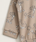Beige Lion Cub Print Kids Pyjama Set