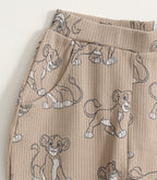 Beige Lion Cub Print Kids Pyjama Set