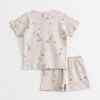 Beige Safari Animal Print Kids Co-ord Set