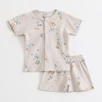 Beige Safari Animal Print Kids Co-ord Set