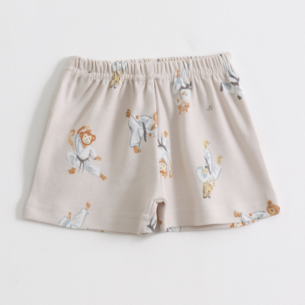 Beige Safari Animal Print Kids Co-ord Set