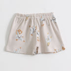 Beige Safari Animal Print Kids Co-ord Set
