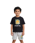 Black “Attitude This” Garfield Kids T- Shirt and Shorts Set