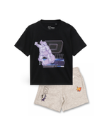 Black Donatello Ninja Turtle Kids T- Shirt and Shorts Set