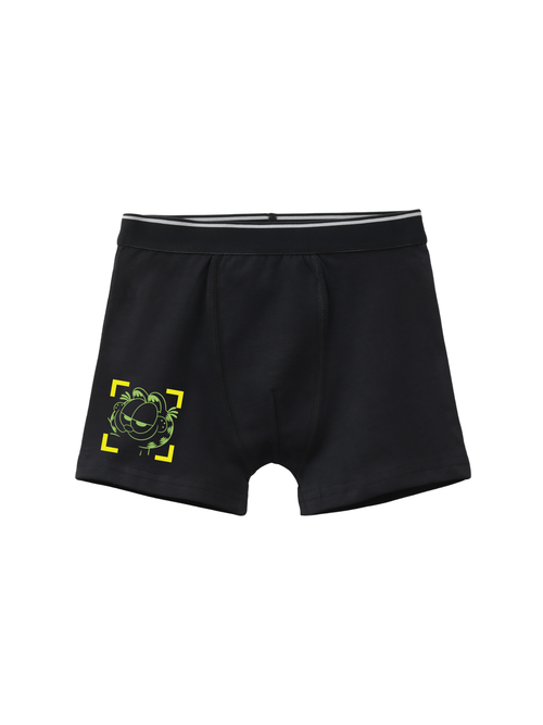 Black Garfield Sneaky Look Action Kids Trunks
