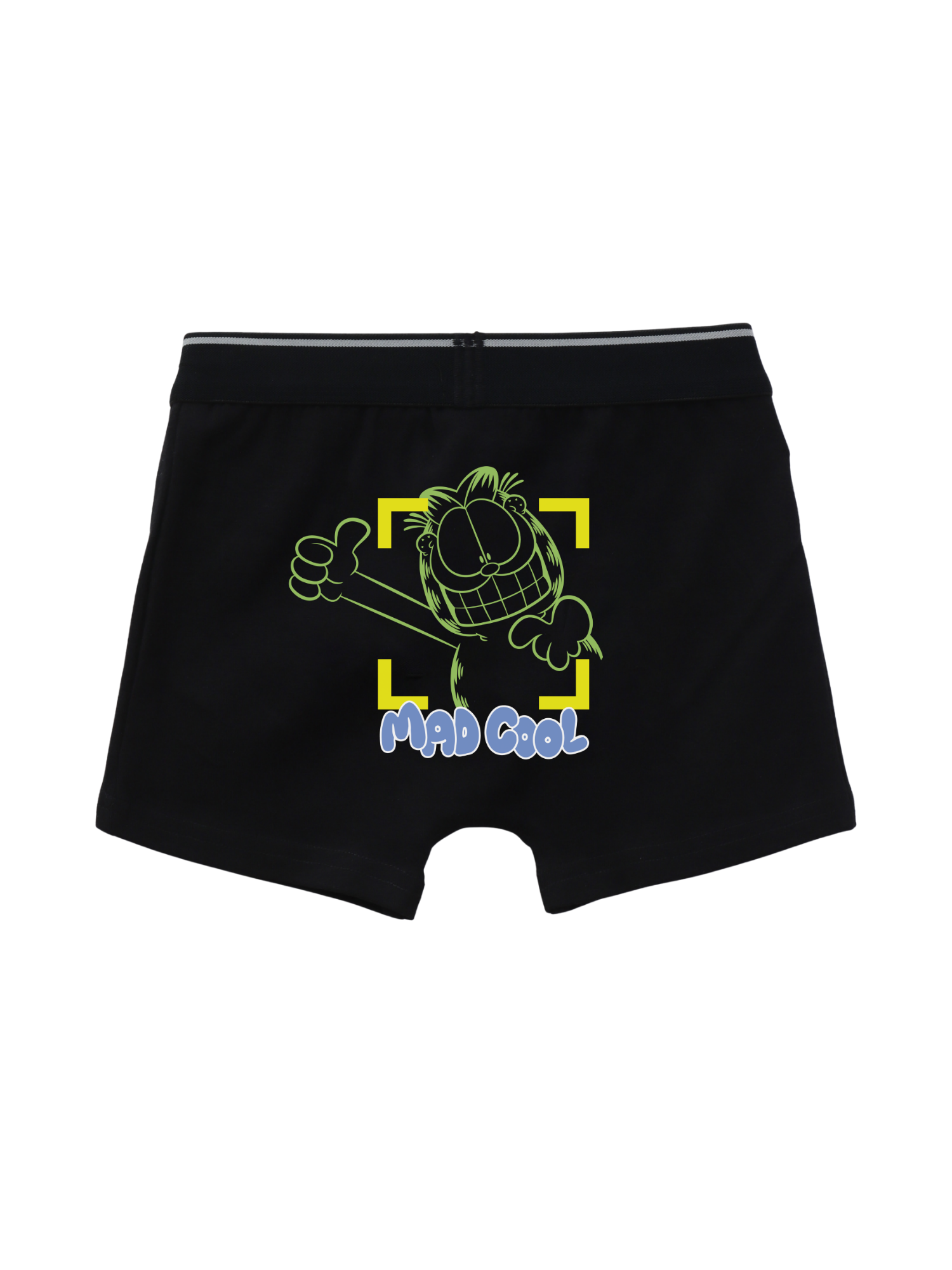 Black Garfield Sneaky Look Action Kids Trunks