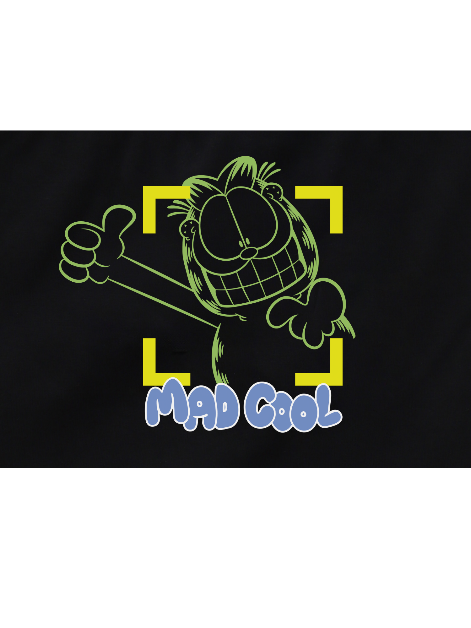 Black Garfield Sneaky Look Action Kids Trunks
