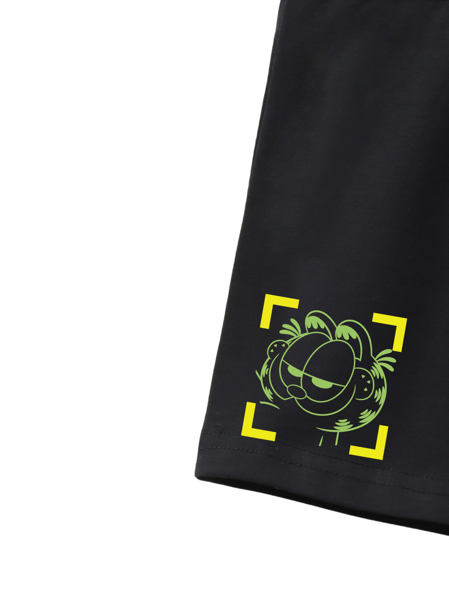 Black Garfield Sneaky Look Action Kids Trunks