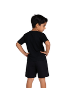 Black Motu Patlu Cartoon Kids T- Shirt and Shorts Set