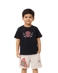 Black TMNT Ninja Mode Logo Kids T- Shirt and Shorts Set
