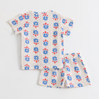 Blue Daisy Floral Print  Co-ord Set