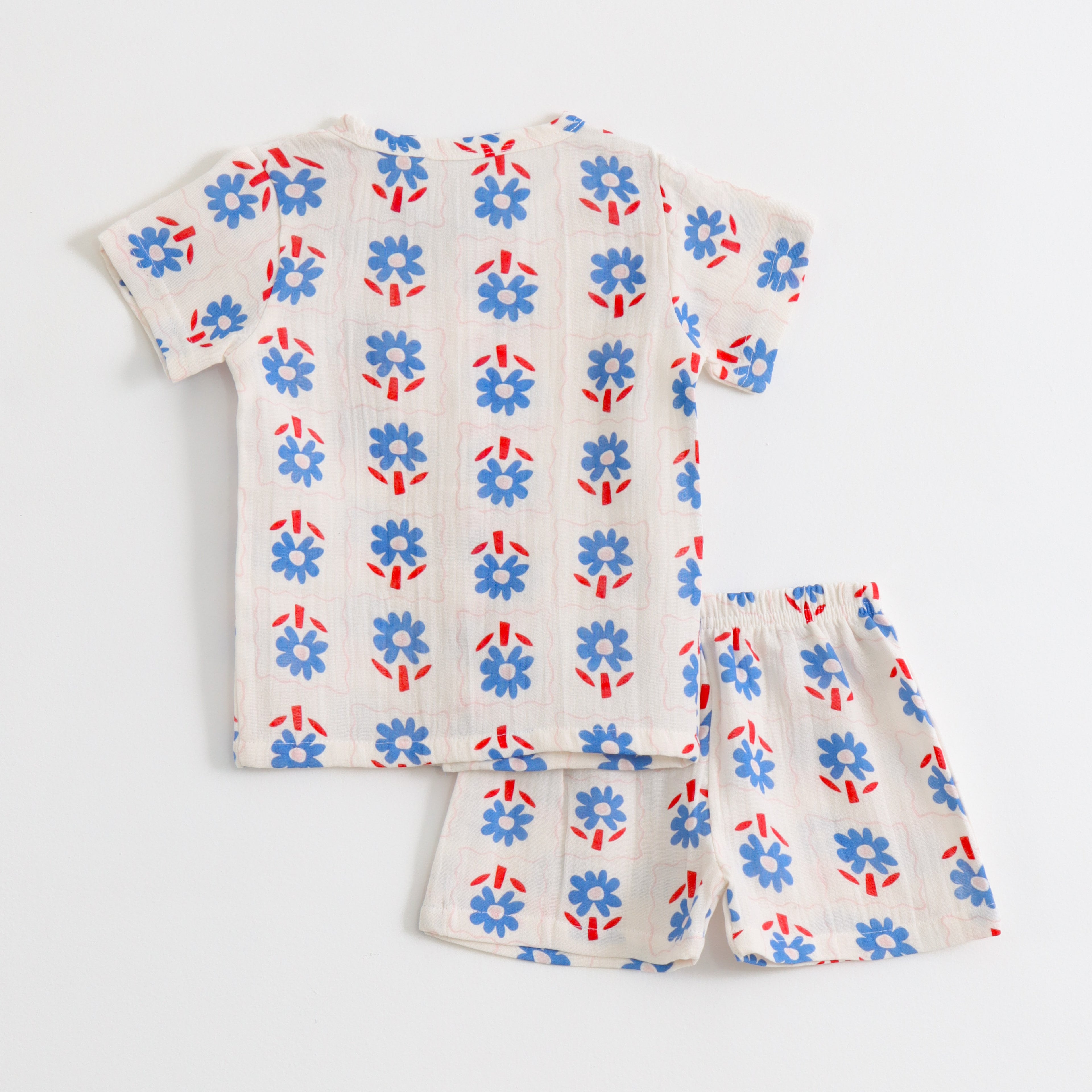 Blue Daisy Floral Print  Co-ord Set