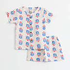 Blue Daisy Floral Print  Co-ord Set