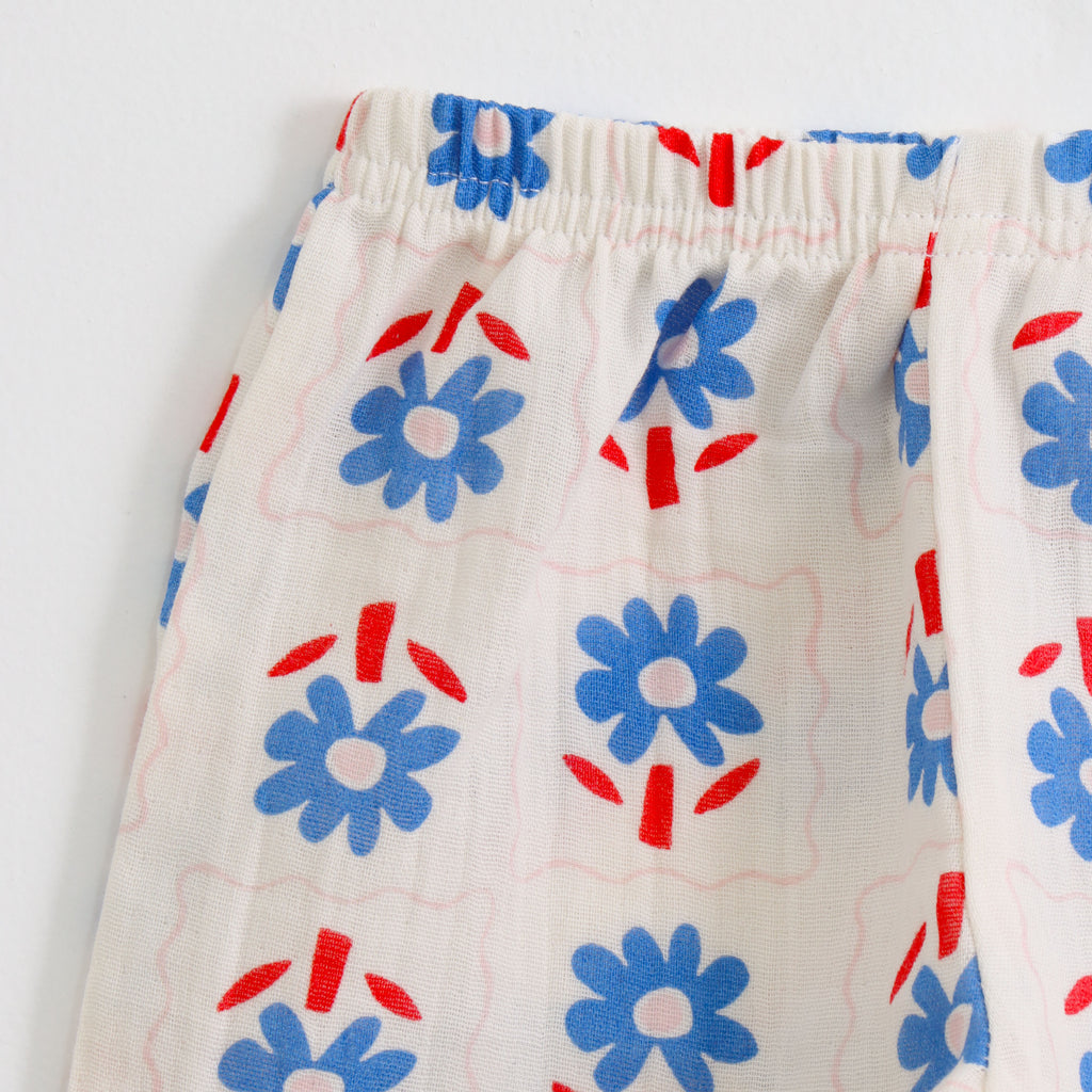 Blue Daisy Floral Print  Co-ord Set