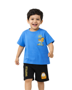 Blue “I’m Not Lazy” Garfield Kids T- Shirt and Shorts Set
