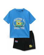 Blue SpongeBob “Having a Swell Time” Kids T- Shirt and Shorts Set