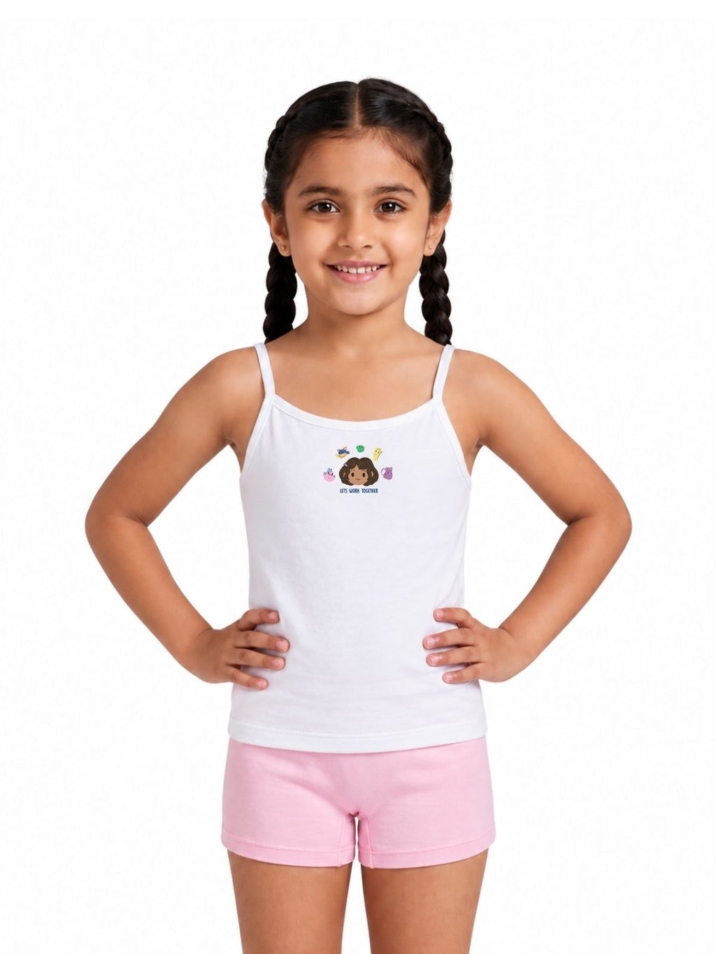 Let's Work Together Girls Cotton Camisole – Dora©