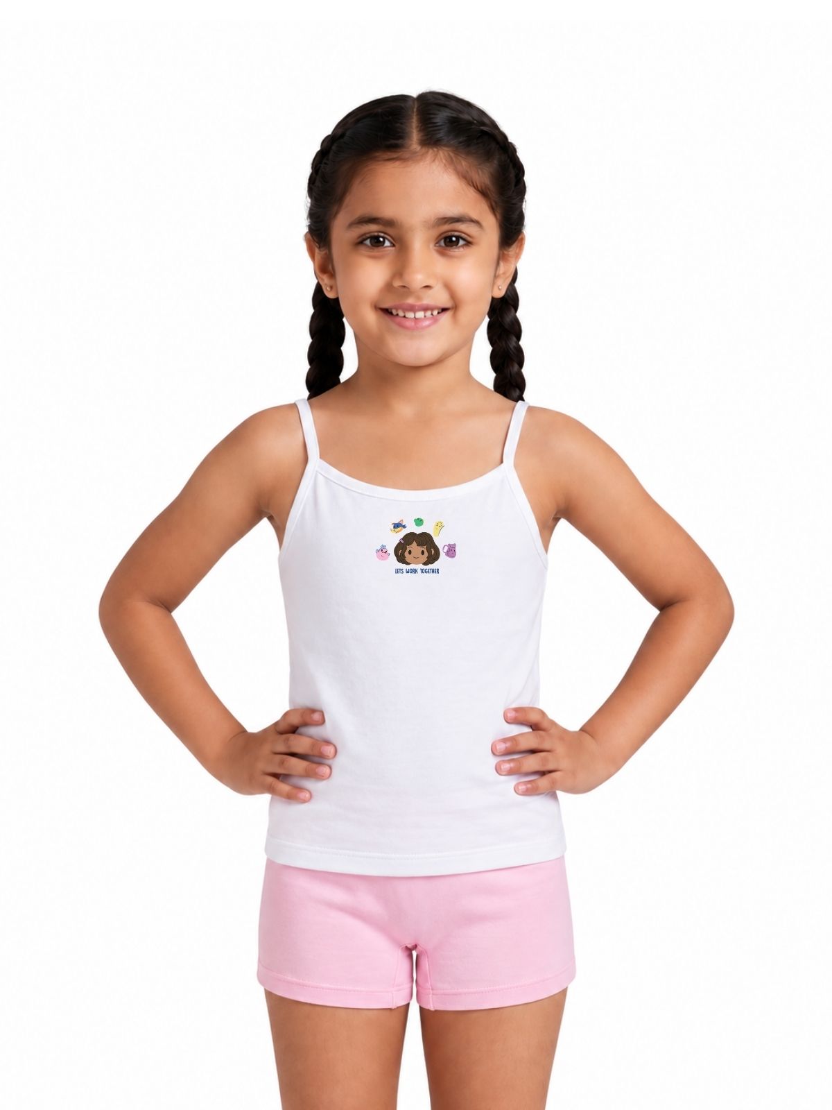 Let's Work Together Girls Cotton Camisole – Dora©