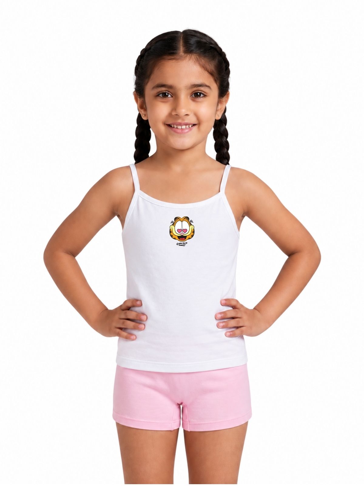 Heart Eyes Garfield Girls Cotton Camisole – Garfield©
