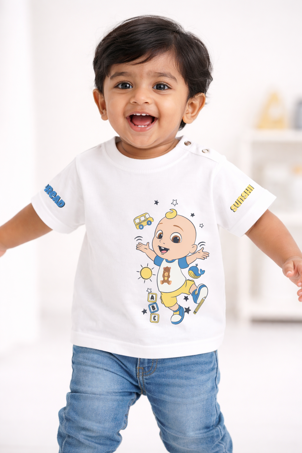 Cocomelon JJ Cartoon Print Baby T-Shirt