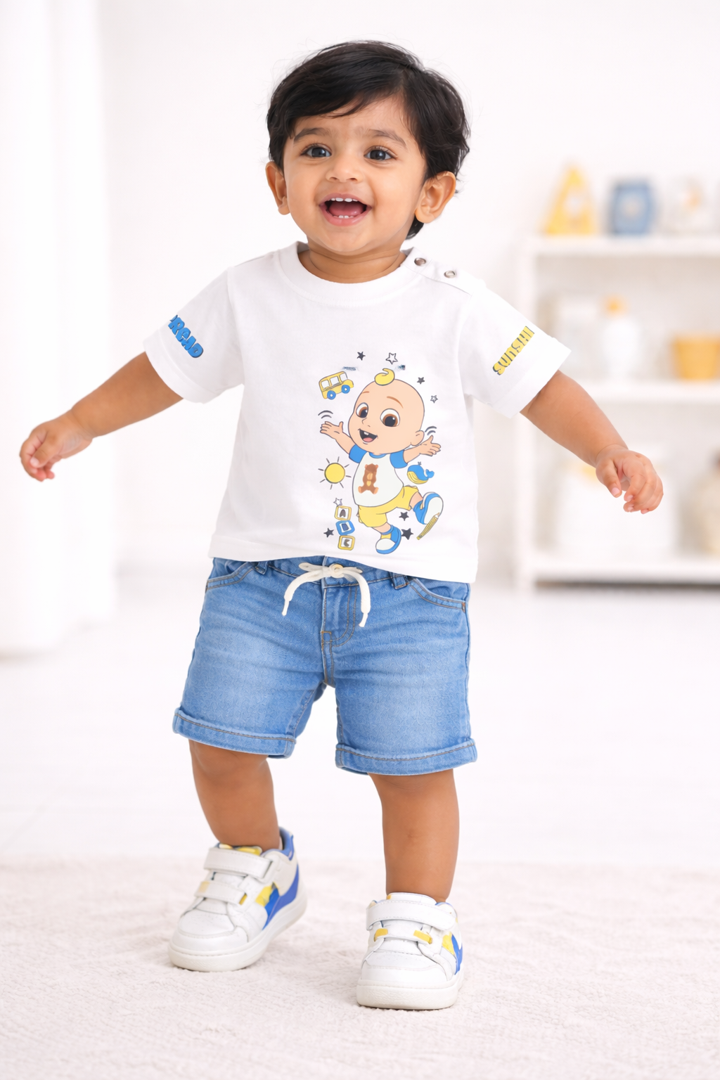 Cocomelon JJ Cartoon Print Baby T-Shirt