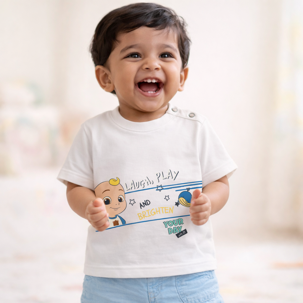 Cocomelon Laugh Play Brighten Your Day Baby T-Shirt