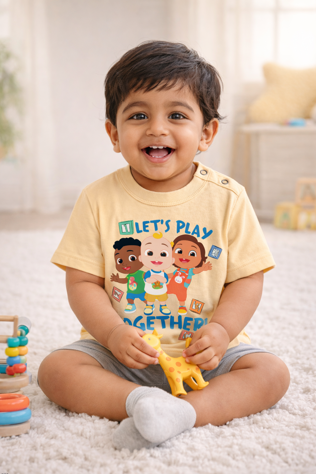 Cocomelon Let’s Play Together Cartoon Baby T-Shirt