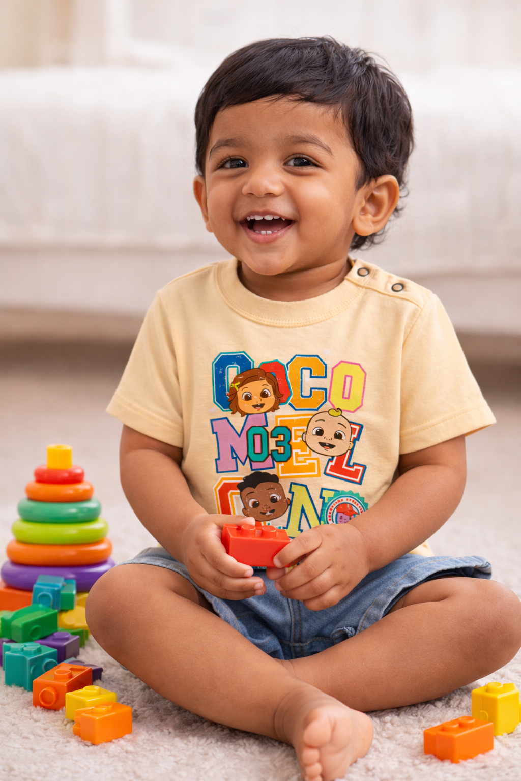 Cocomelon No.1 Team Cartoon Baby T-Shirt – JJ & Friends