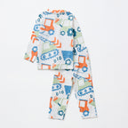 Construction Vehicles Print Kids Pyjama Set