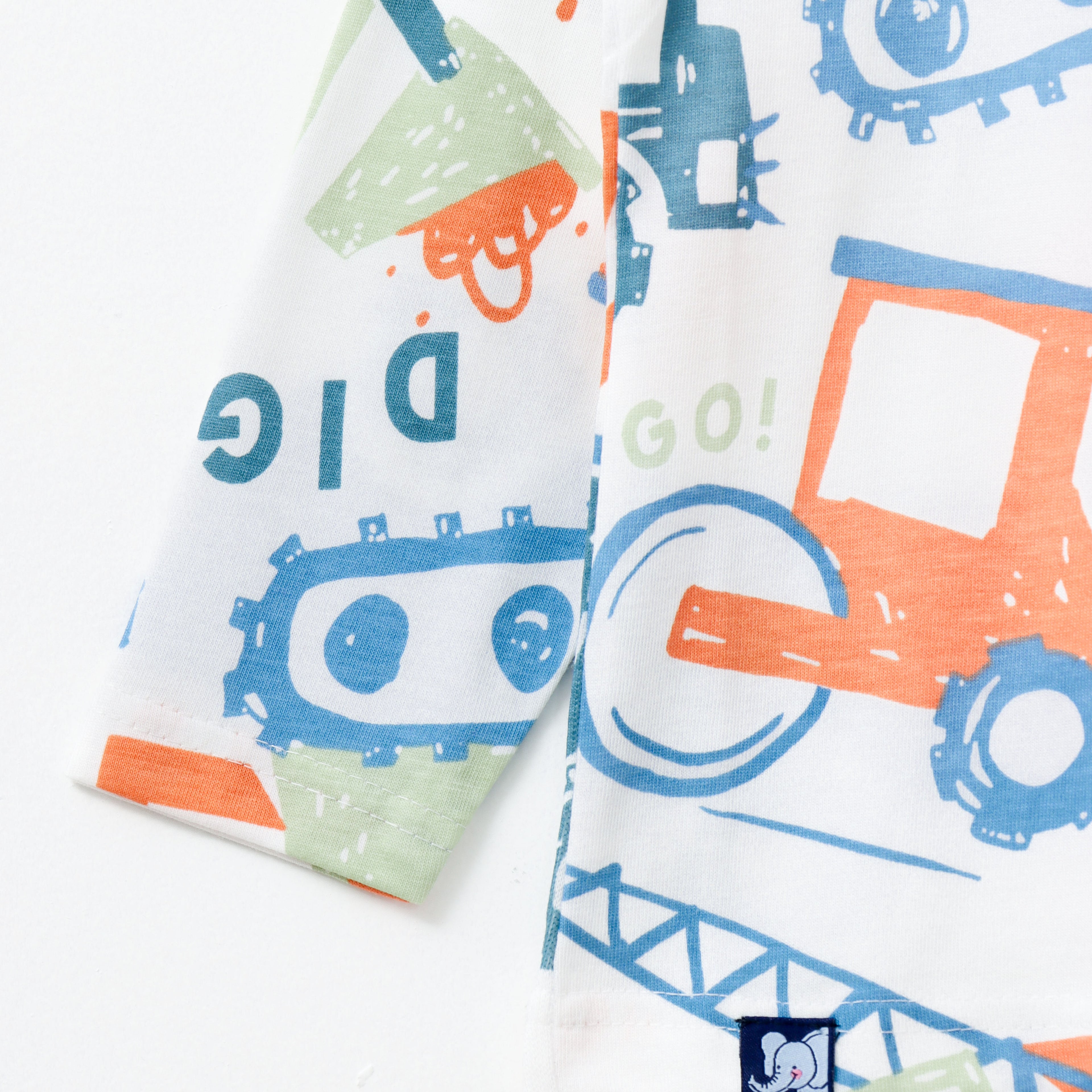 Construction Vehicles Print Kids Pyjama Set