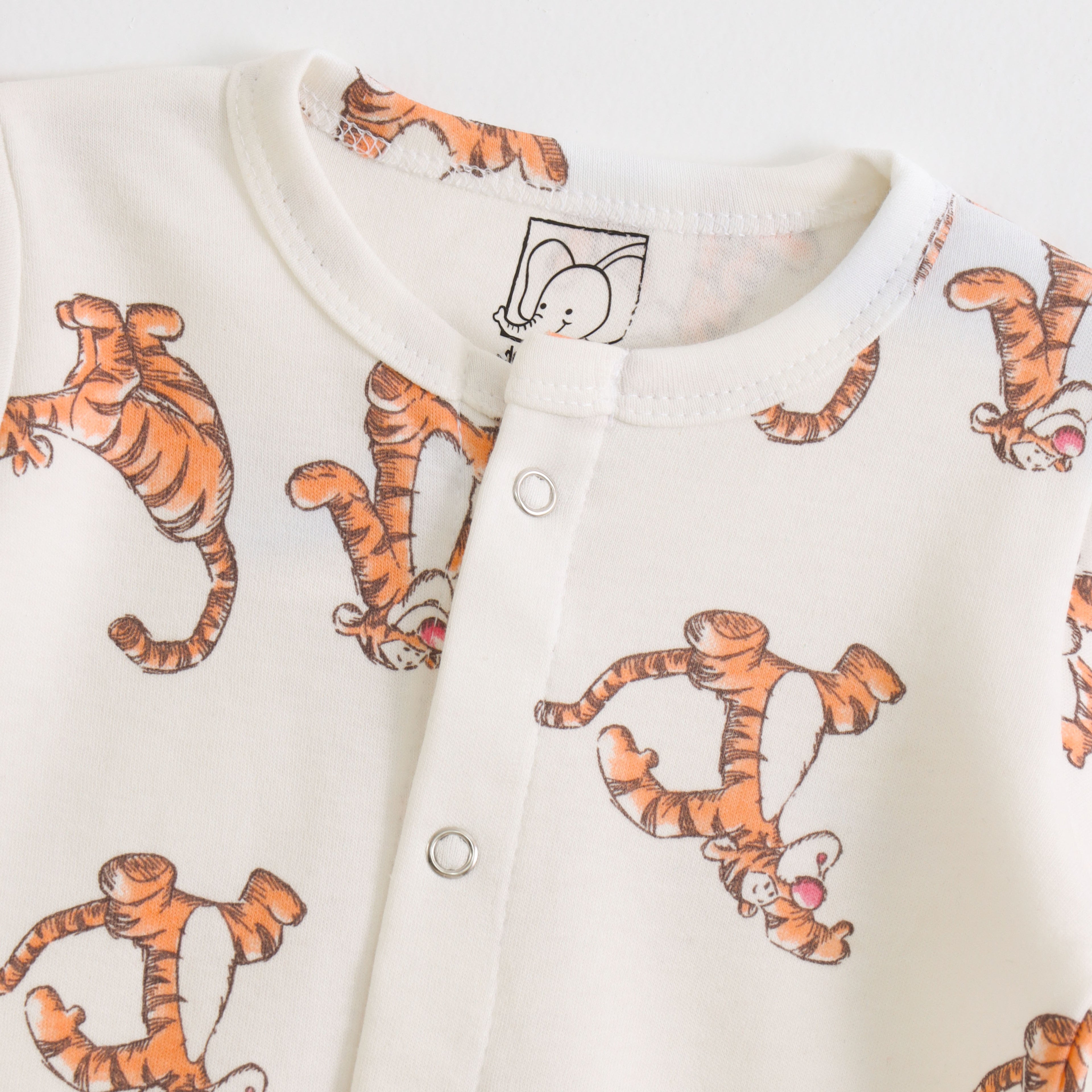 Cream Tiger Print Kids Co-ord Set