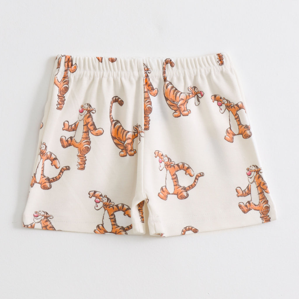 Cream Tiger Print Kids Co-ord Set